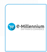 Logo da empresa de ERP E-Millenium parceira da Eficaz Marketing