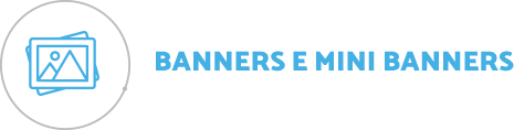 ícone que representa banners e mini banners de uma loja online
