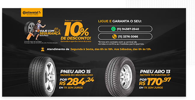 Layout da loja Roma Pneus, desenvolvido e implementado pela Eficaz Marketing