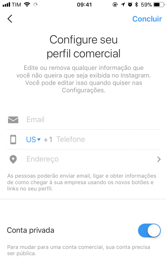 Aprenda a configurar um perfil comercial no Instagram