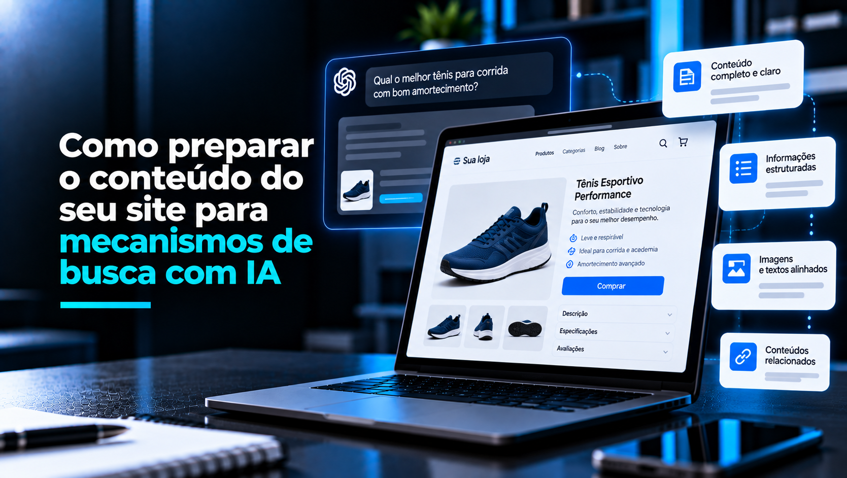 conteúdo para mecanismos de busca com IA